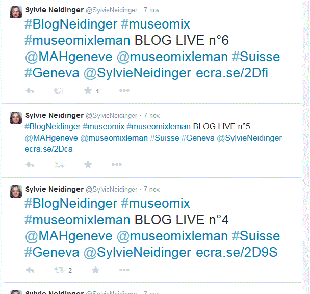 blog neidinger,blog lve,tiwitter,mah;geneve,cellule communication live blogging,#museomix