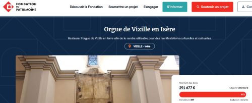 fondation du patrimoine,#vizille #mireillechaaya,mireille artigues-chayya,#orgue,#oorgievizille,mgr echenne,#isère